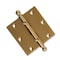 Embassy 3-1/2 x 3-1/2 Solid Brass Hinge, Satin Brass Finish with Ball Tips 3535BBUS4B-1 - alternate 1